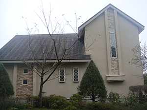 酸化チタン塗料での塗装工事1