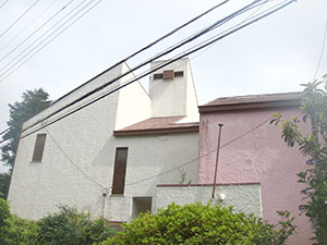 外壁左官補修・塗装工事1